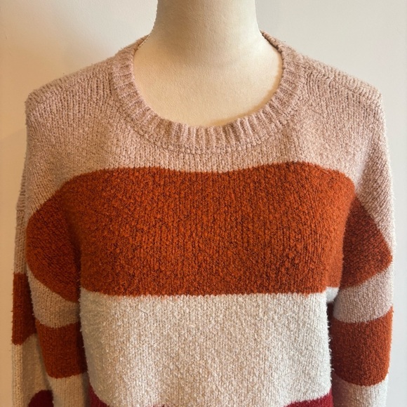 A.N.A. Colorblock Long Sleeve Crew Neck Cozy Knit Sweater Size PXL Fall Winter - Picture 3 of 9